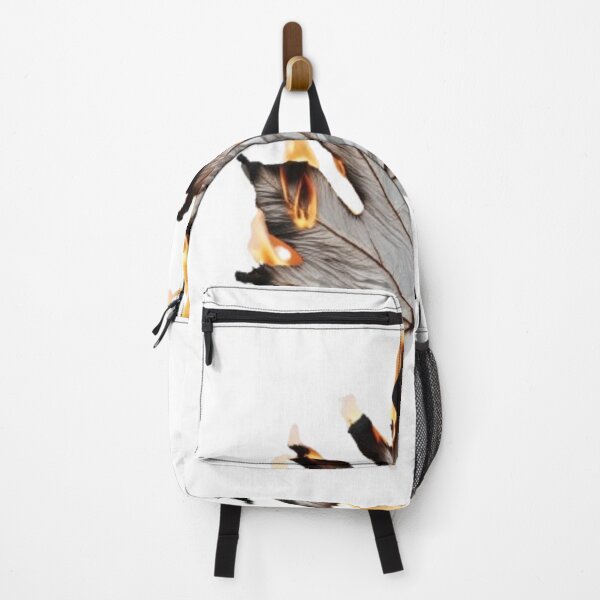 Item preview, Fiery Intensity: Scorched White Paper Leaf Ablaze with Flames designed and sold by ROHIT GUPTA.