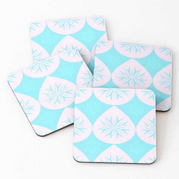 Item preview, Hearts and Atoms Dance in Blissful Blue designed and sold by youme63.