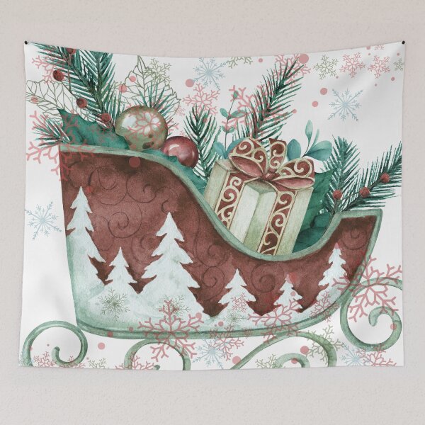 Item preview, Snowflakes and Sleigh  designed and sold by deirdre gray.