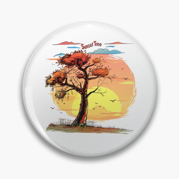 Item preview, Sunset Tree Silhouette Against Vibrant Sky designed and sold by kjon88.