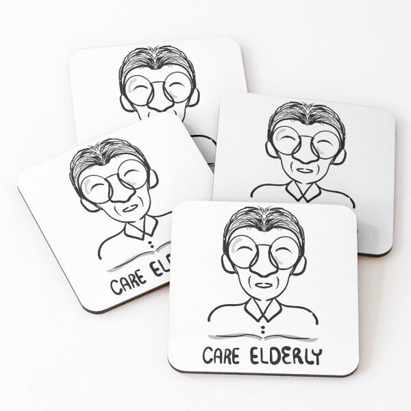 Item preview, Black line drawn cartoon of The Elderly /illustrator designed and sold by nongsao4.