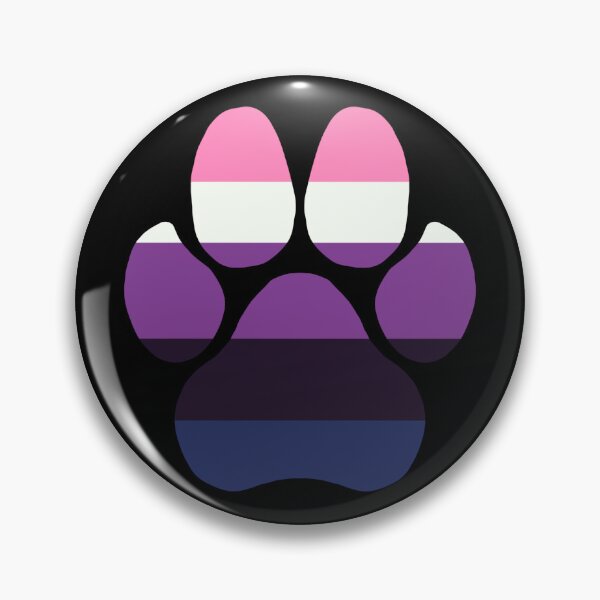 Item preview, genderfluid pride pawprints designed and sold by LyciThePope.