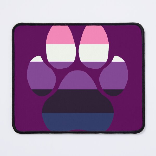 Item preview, genderfluid pride pawprints designed and sold by LyciThePope.