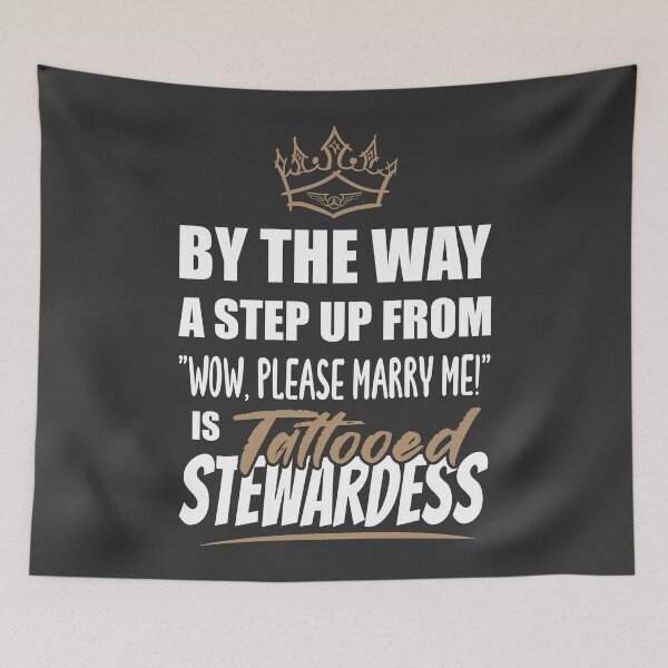 Item preview, Tattooed Stewardess is the Ultimate in Appeal. Funny gift Idea for flight attendant with Tattoos. designed and sold by funnycolors.