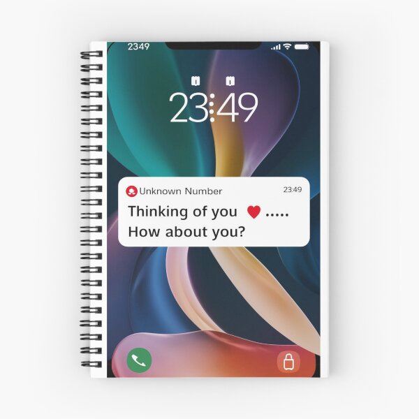 Item preview, Late Night Text: "Thinking of You ❤️" - Phone Notification Design designed and sold by Colorful-Garden.