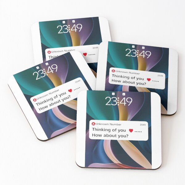 Item preview, Late Night Text: "Thinking of You ❤️" - Phone Notification Design designed and sold by Colorful-Garden.