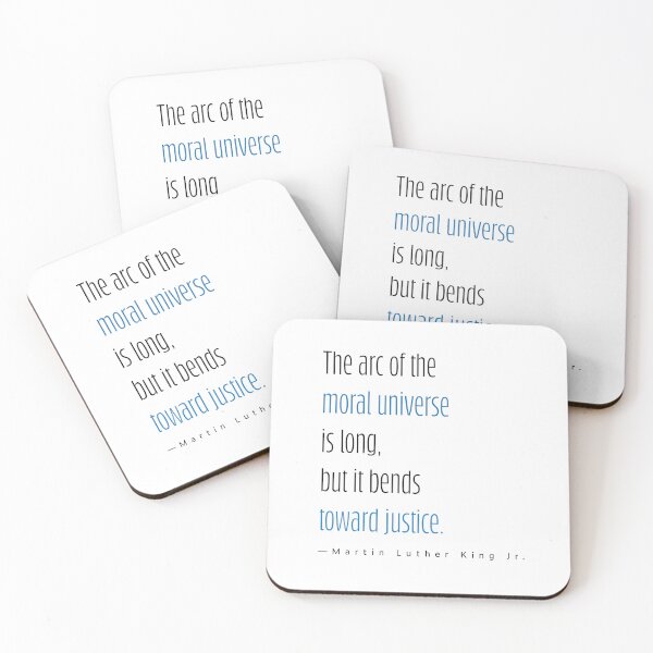 Item preview, Moral arc of the universe bends towards justice inspirational quote designed and sold by LadyCardinal.
