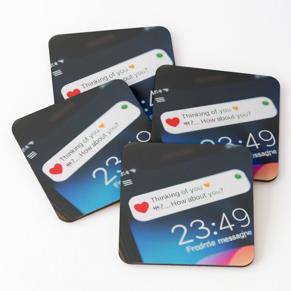 Item preview, Late Night Text: "Thinking of You ❤️" - Phone Notification Design designed and sold by Colorful-Garden.
