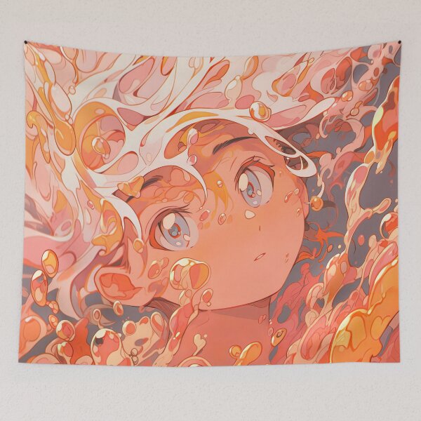 Item preview, Vibrant Orange Slime Fantasy Anime Girl designed and sold by bubblegoth.