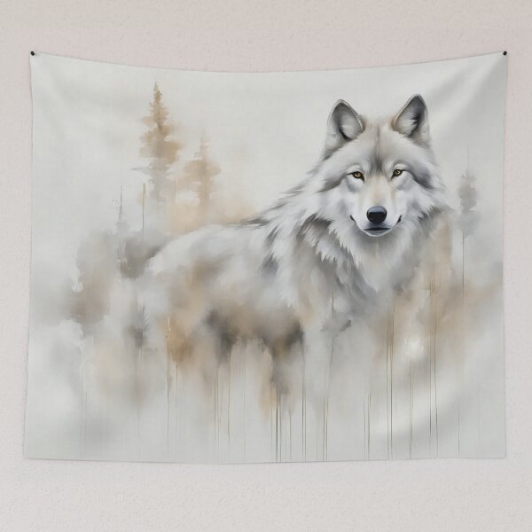 Artikelvorschau, Grauer Wolf abstrakt entworfen und verkauft von Mindy Guidry.