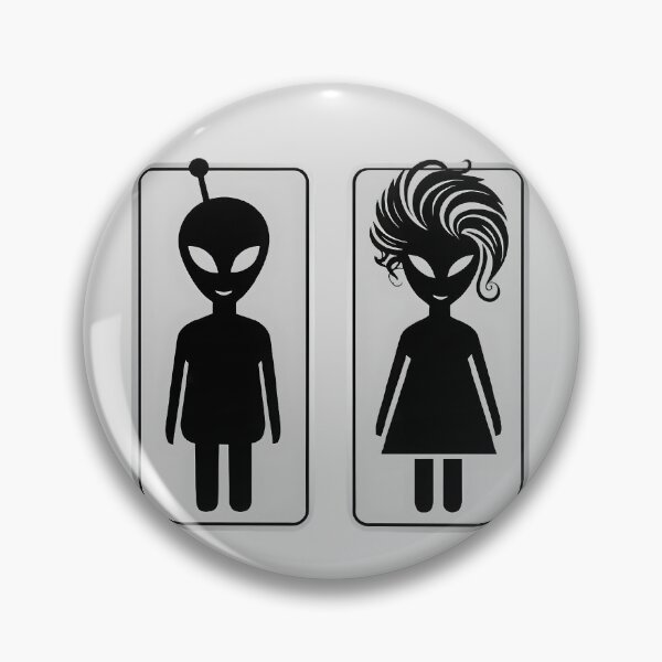 Item preview, Original Alien Bathroom Door Signs Funny Restroom Sign Men Women Set designed and sold by Nabucodonoshop.
