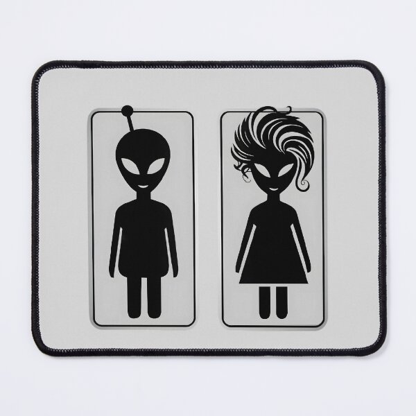 Item preview, Original Alien Bathroom Door Signs Funny Restroom Sign Men Women Set designed and sold by Nabucodonoshop.
