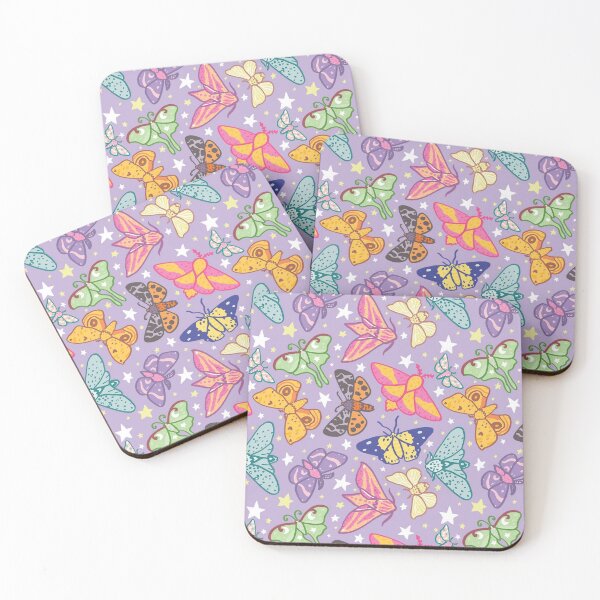 Item preview, Purple rainbow lunar moth pattern designed and sold by Madison Creates.