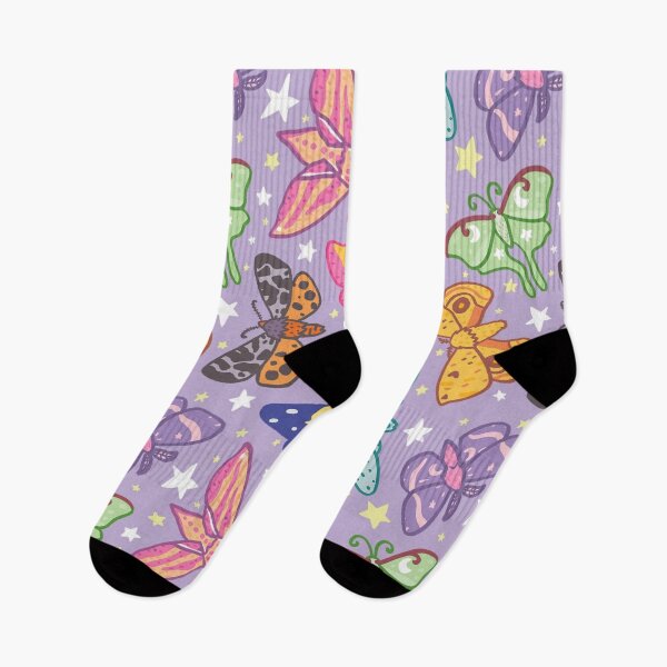 Item preview, Purple rainbow lunar moth pattern designed and sold by Madison Creates.