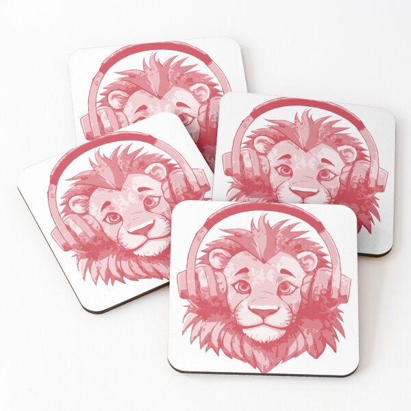 Item preview, Lion Big Cat in Headphones Listening to Music designed and sold by kinpirks.