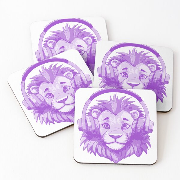 Item preview, Lion Big Cat in Headphones Listening to Music designed and sold by kinpirks.