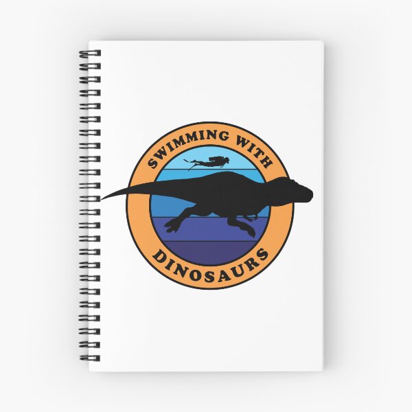 Item preview, Swimming with Dinosaurs Retro Surf Design (orange ring) designed and sold by Robert O.  Clark.