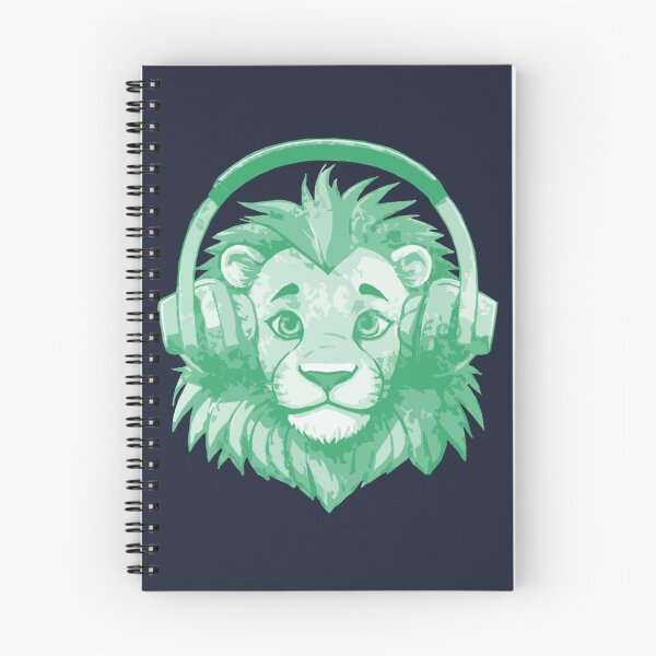 Item preview, Lion Big Cat in Headphones Listening to Music designed and sold by kinpirks.
