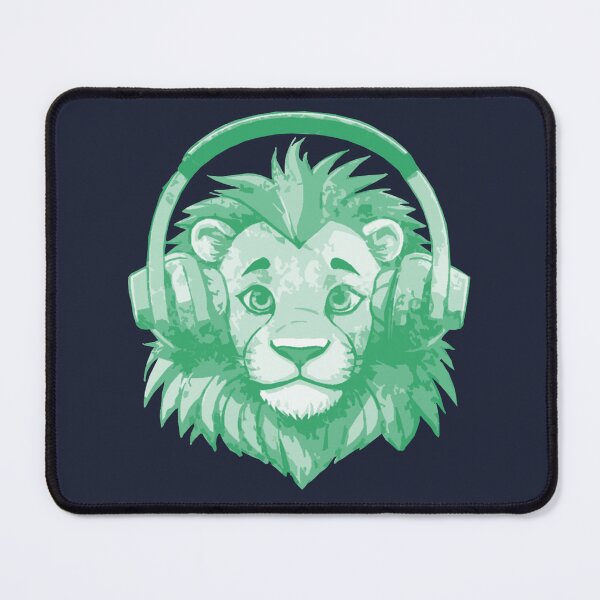 Item preview, Lion Big Cat in Headphones Listening to Music designed and sold by kinpirks.