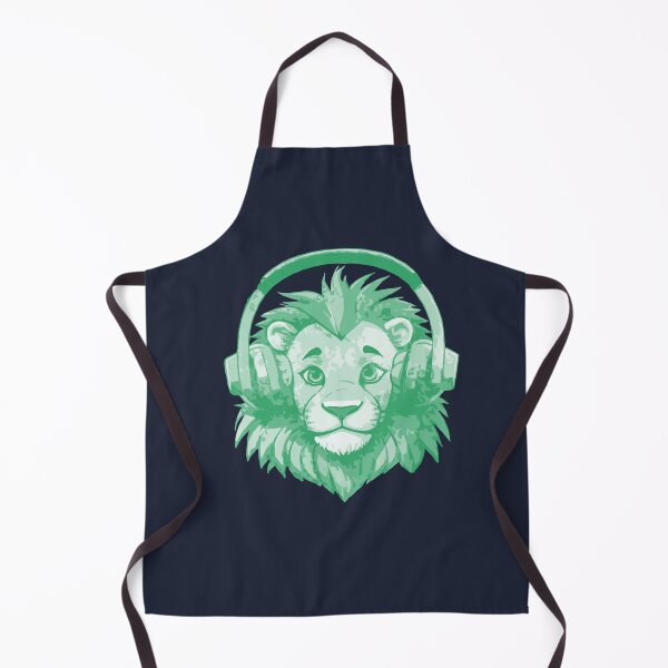 Item preview, Lion Big Cat in Headphones Listening to Music designed and sold by kinpirks.