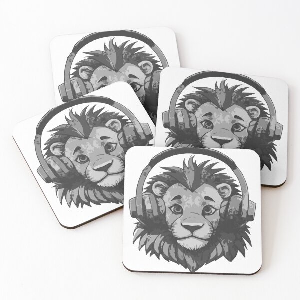 Item preview, Lion Big Cat in Headphones Listening to Music designed and sold by kinpirks.