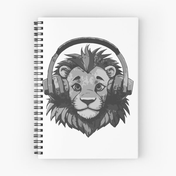Item preview, Lion Big Cat in Headphones Listening to Music designed and sold by kinpirks.