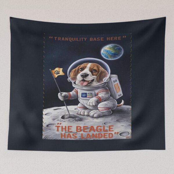 Item preview, Tranquility Base Here The Beagle Has Landed  designed and sold by FanaticB.