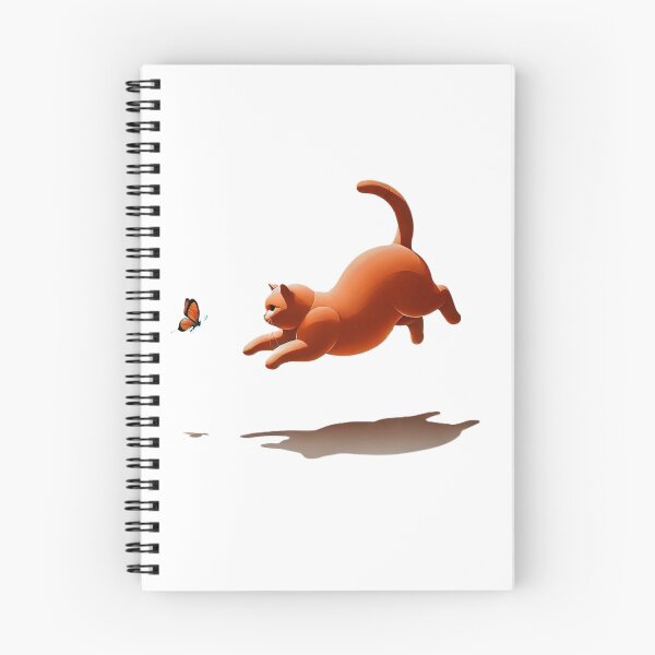 Item preview, an orange cat pouncing at a butterfly designed and sold by Dragon-Kingdom.