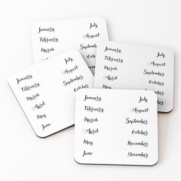 Item preview, Months Sticker Set - Black designed and sold by Andreria.