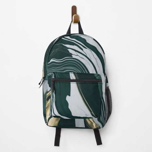 Item preview, Green and white with gold splash marble designed and sold by QuantaSync.
