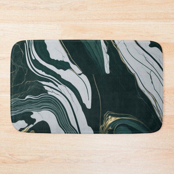 Item preview, Green and white with gold splash marble  designed and sold by QuantaSync.