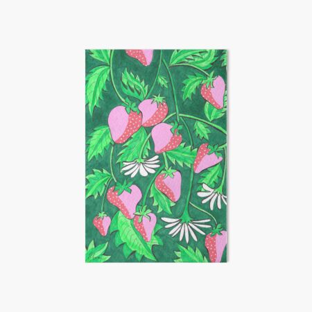 Strawberry Plant Art Board Print