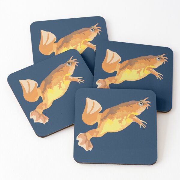 Item preview, L is for Lake Oku Clawed Frog,Lake Oku Clawed Frog – Rare African Aquatic Amphibian Illustration designed and sold by PrettylittlepastelUk.