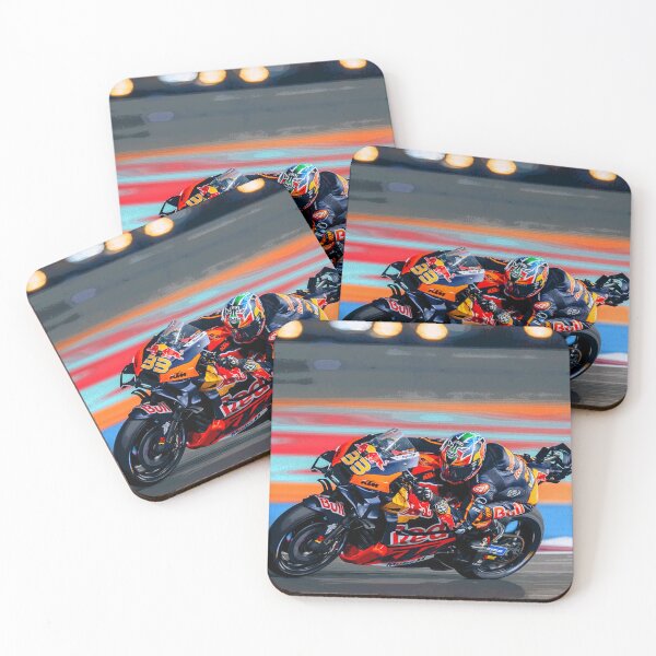 Artikelvorschau, Brad Binder hängt an seinem 2024er MotoGP-Motorrad durch die Kurven entworfen und verkauft von Rodissimus1984.