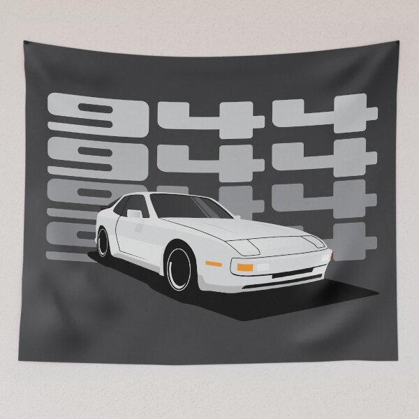 Item preview, 1986 Porsche 944 White illustration designed and sold by blackdogshop.