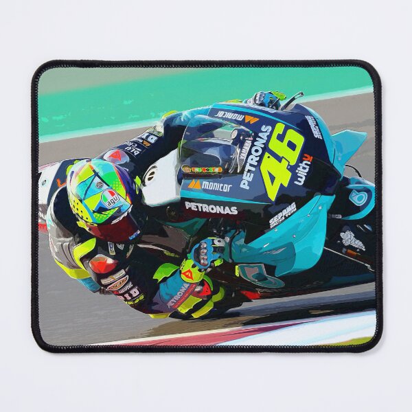 Item preview, Valentino Rossi racing his 2021 MotoGP motorcycle at Qatar watercolor designed and sold by Rodissimus1984.
