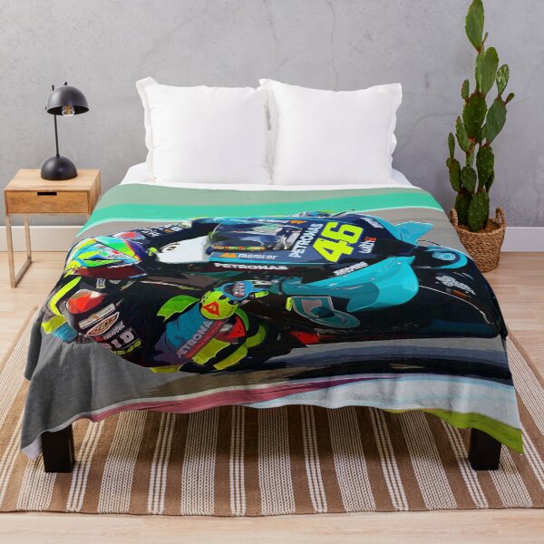 Item preview, Valentino Rossi racing his 2021 MotoGP motorcycle at Qatar watercolor designed and sold by Rodissimus1984.