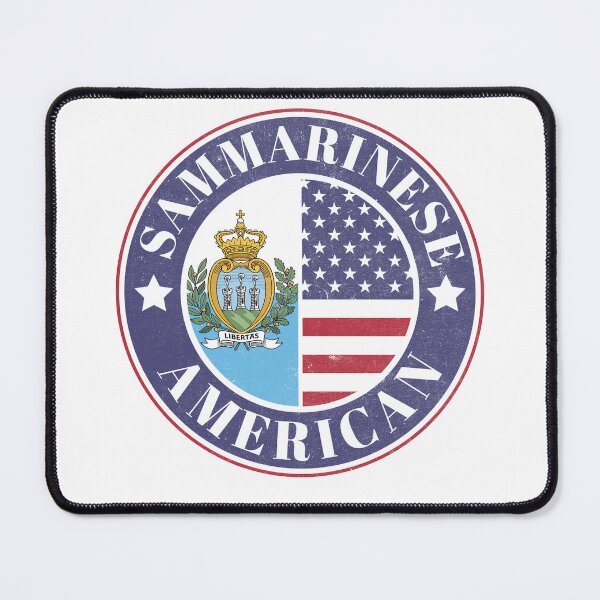 Item preview, Proud Sammarinese-American Badge - San Marino Flag designed and sold by chrisrivait.