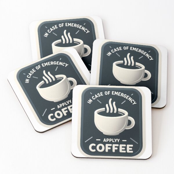 Item preview, Coffee Sticker: In Case of Emergency, Apply Coffee designed and sold by FareWear.