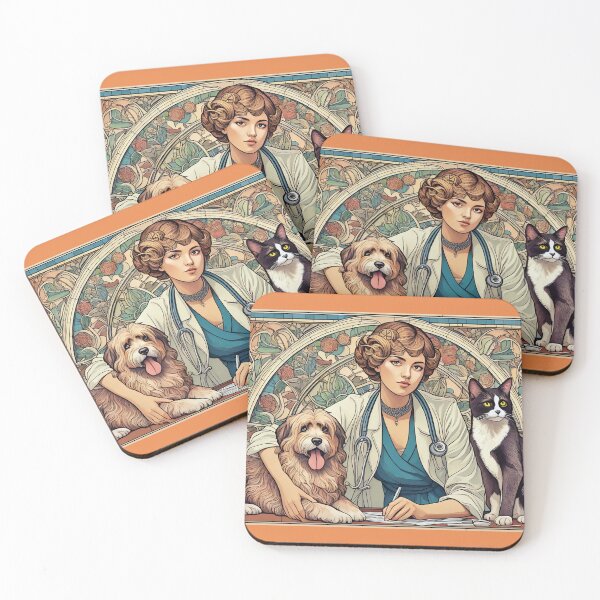 Item preview, Woman Veterinarian - Art Nouveau designed and sold by deusrex007.