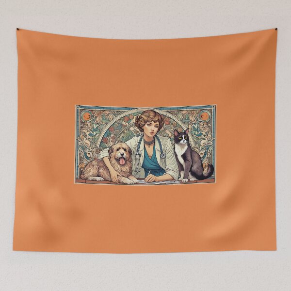 Item preview, Woman Veterinarian - Art Nouveau designed and sold by deusrex007.