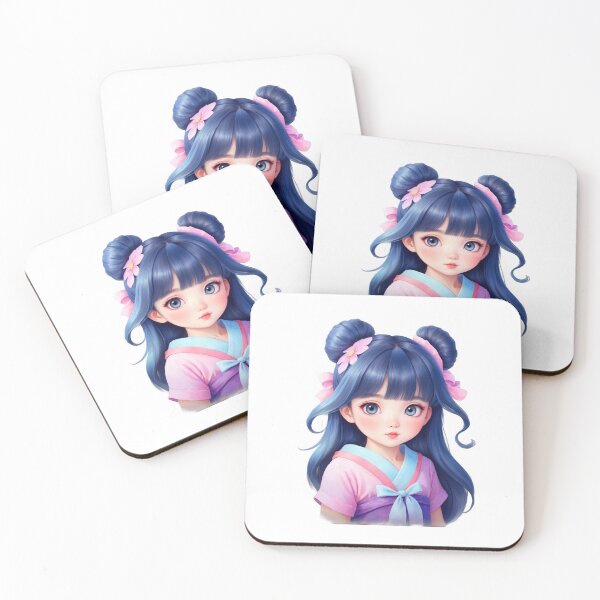 Item preview, Whimsical Watercolor Anime Girl designed and sold by Victoria Riabov.