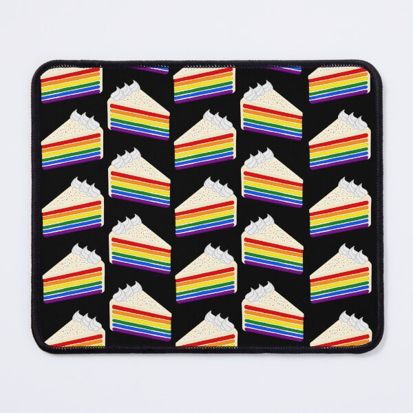 Item preview, Pattern of Delicious Slices of LGBTQIA+ Cake (Dark background) designed and sold by AroAxel.
