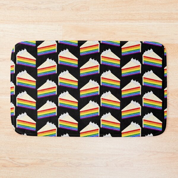 Item preview, Pattern of Delicious Slices of LGBTQIA+ Cake (Dark background) designed and sold by AroAxel.