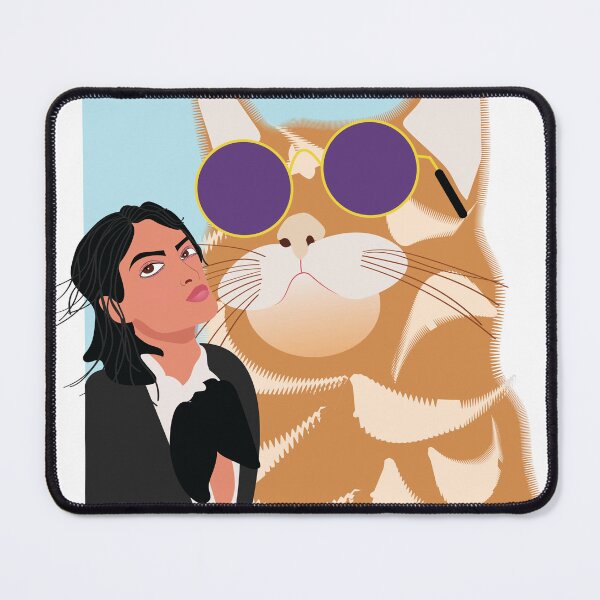 Item preview, A orange cat giving a pose with a lady designed and sold by Musky-creatives.