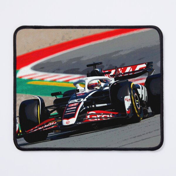 Item preview, Kevin Magnussen racing his 2024 F1 car during the Spanish Grand Prix abstract designed and sold by Rodissimus1984.