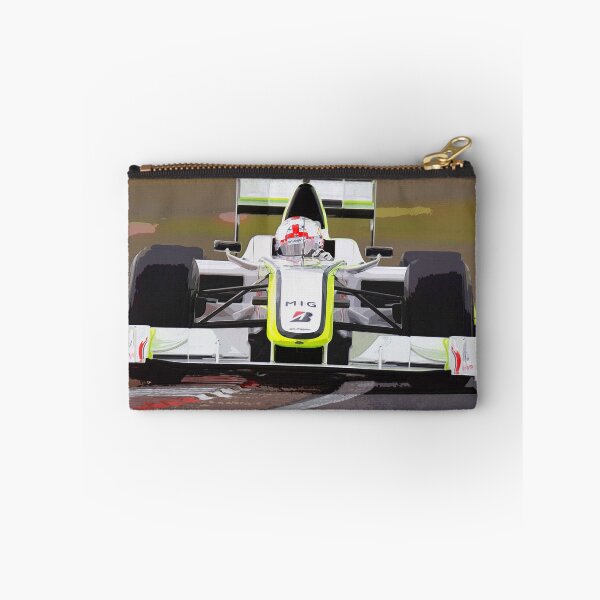 Item preview, Jenson Button racing in his Brawn GP 2009 F1 car during the British Grand Prix at Silverstone watercolor designed and sold by Rodissimus1984.