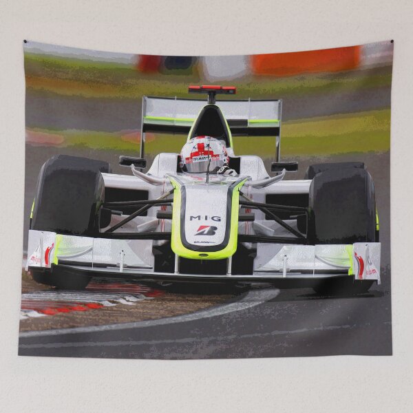 Item preview, Jenson Button racing in his Brawn GP 2009 F1 car during the British Grand Prix at Silverstone abstract designed and sold by Rodissimus1984.