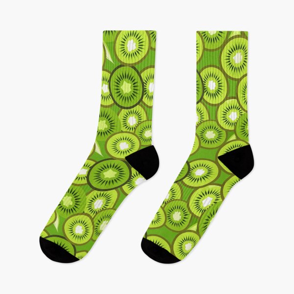 Artikelvorschau, Grünes Kiwi-Scheiben-Muster, grafisches Design entworfen und verkauft von patterncrow.