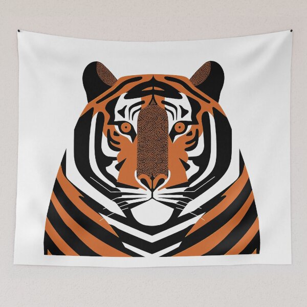 Item preview, geometric tiger designed and sold by Ztudio.
